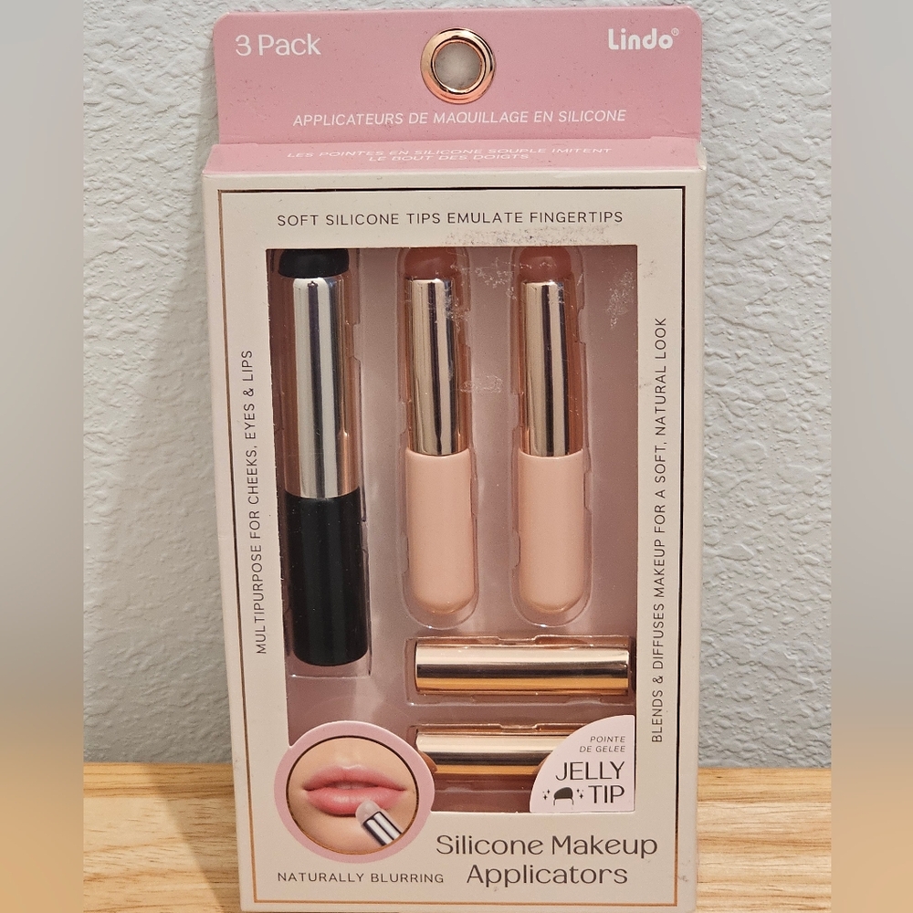 Lindo 3-Pack Silicone Makeup Applicators, NIP